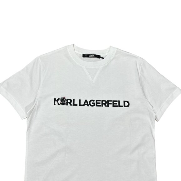 Karl Lagerfeld Zebra Embroidered T-shirt - Picture 1 of 4